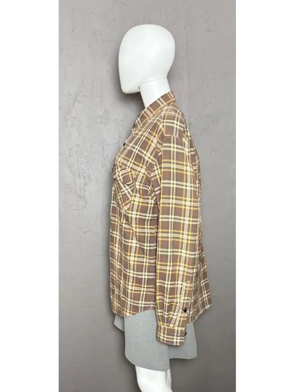 Vintage Brown Plaid Soft 100% Cotton Flannel Shirt from JCREW size XL